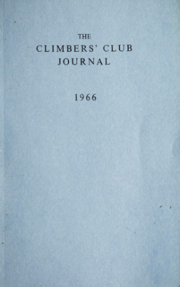 Climbers' Club 1966 Journal cover